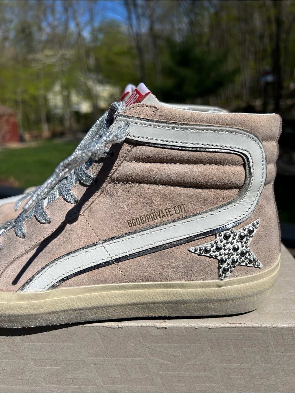 Neiman Marcus Golden Goose 9 Womens Slide Sneaker dusty pink New in box - Picture 7 of 11
